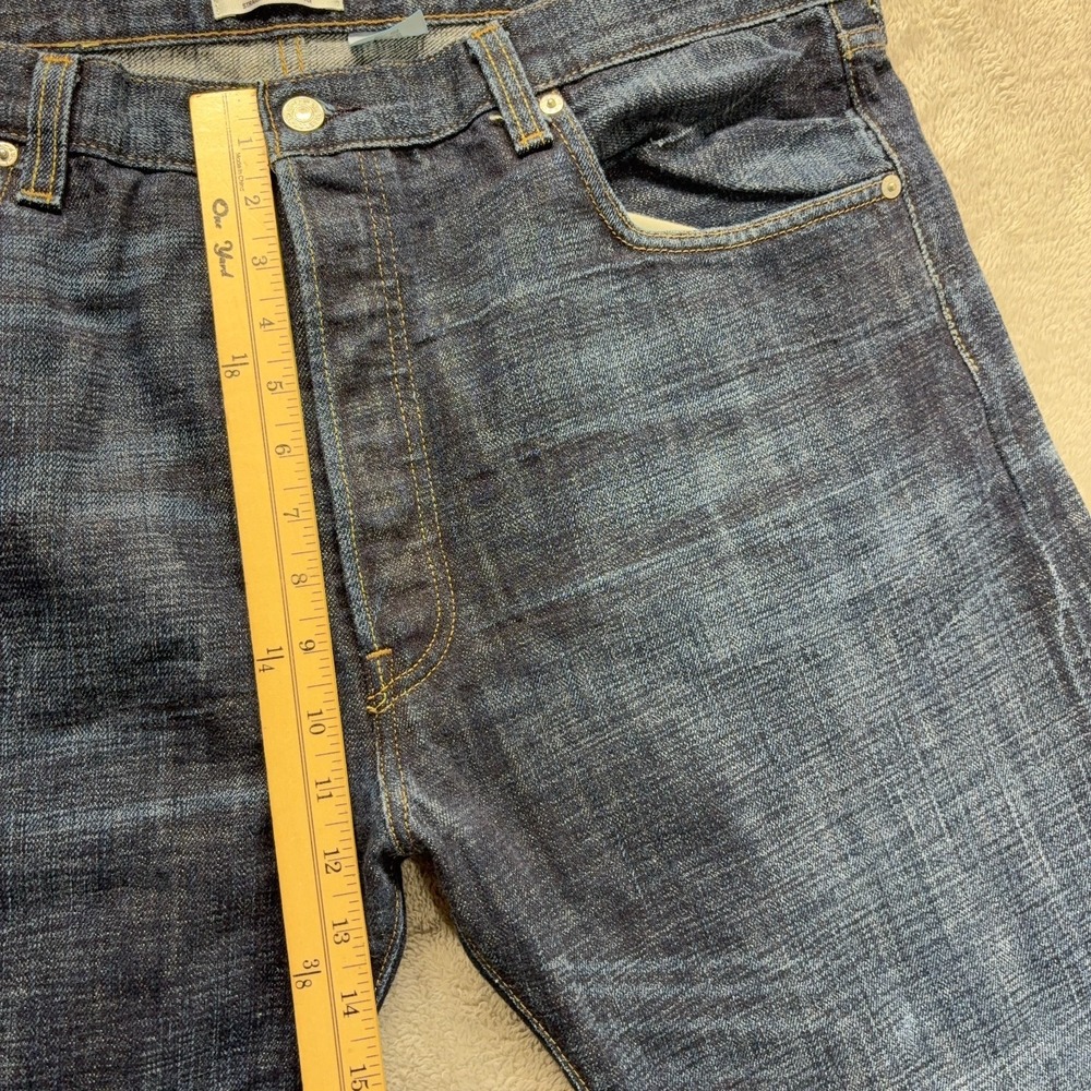 Levis 501 Jeans Mens 40X30 Blue Original Straight Button Fly Dark Faded Denim - Picture 9 of 16